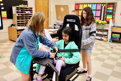 Students working on eVRplay chair