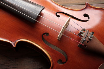 Closeup of violin